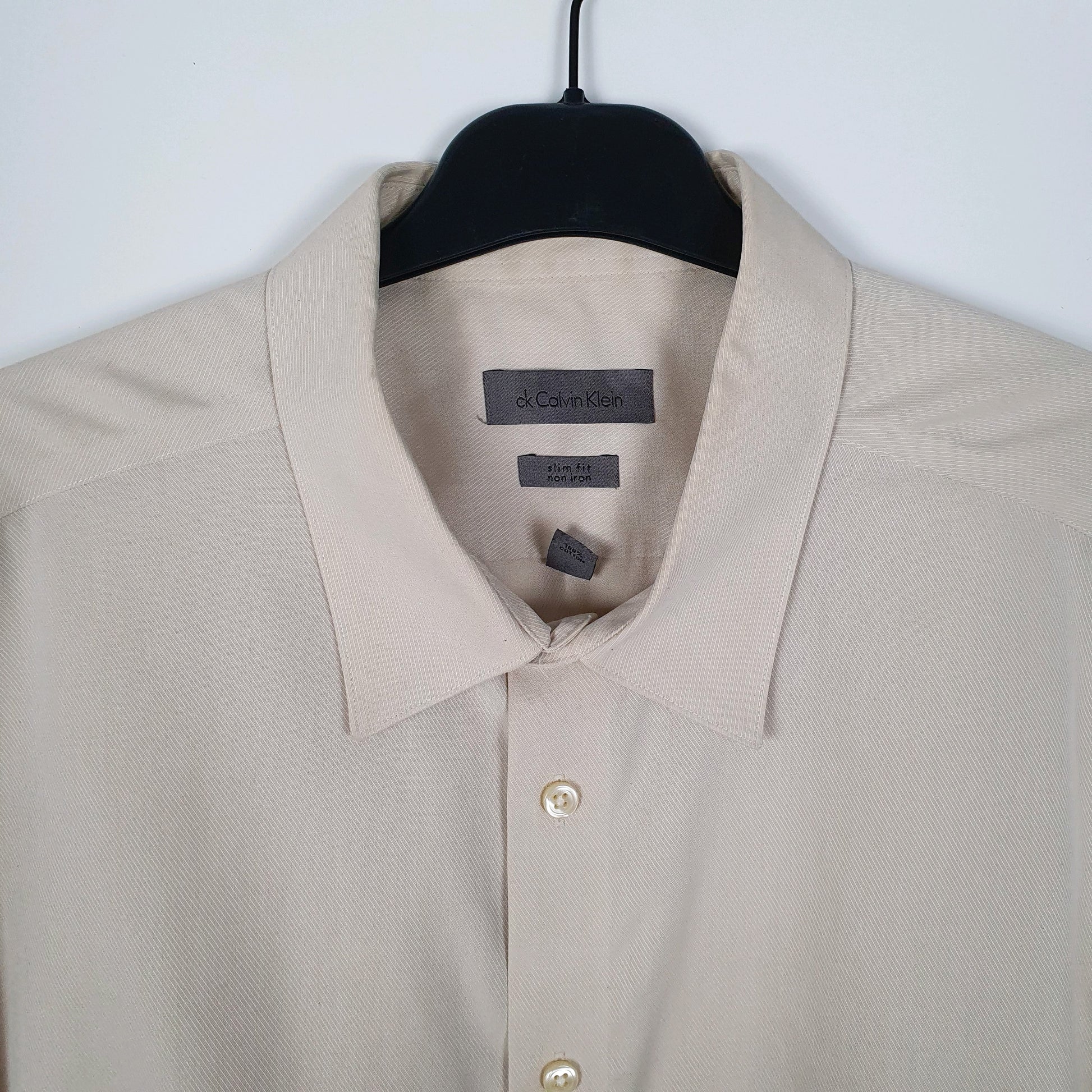 Mens Cream Calvin Klein   Shirt