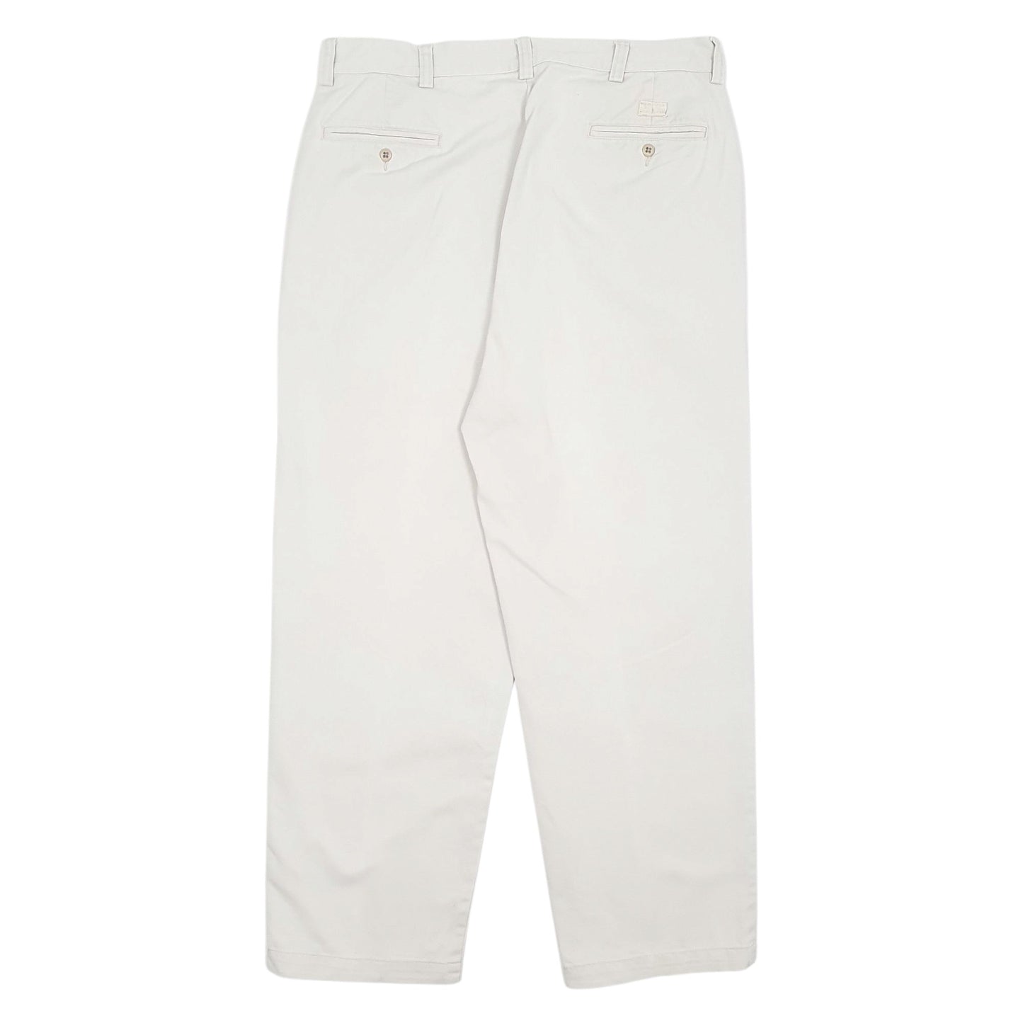 Mens Cream Polo Ralph Lauren Philip Pant Vintage 90s  Trousers