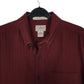 Mens Burgundy L.L.Bean Herringbone  Shirt