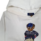 Womens White Polo Ralph Lauren Polo Bear Skiing Hoodie Jumper