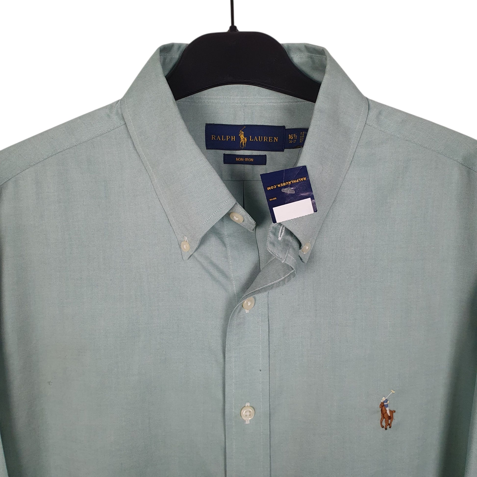 Mens Green Ralph Lauren Non Iron  Shirt