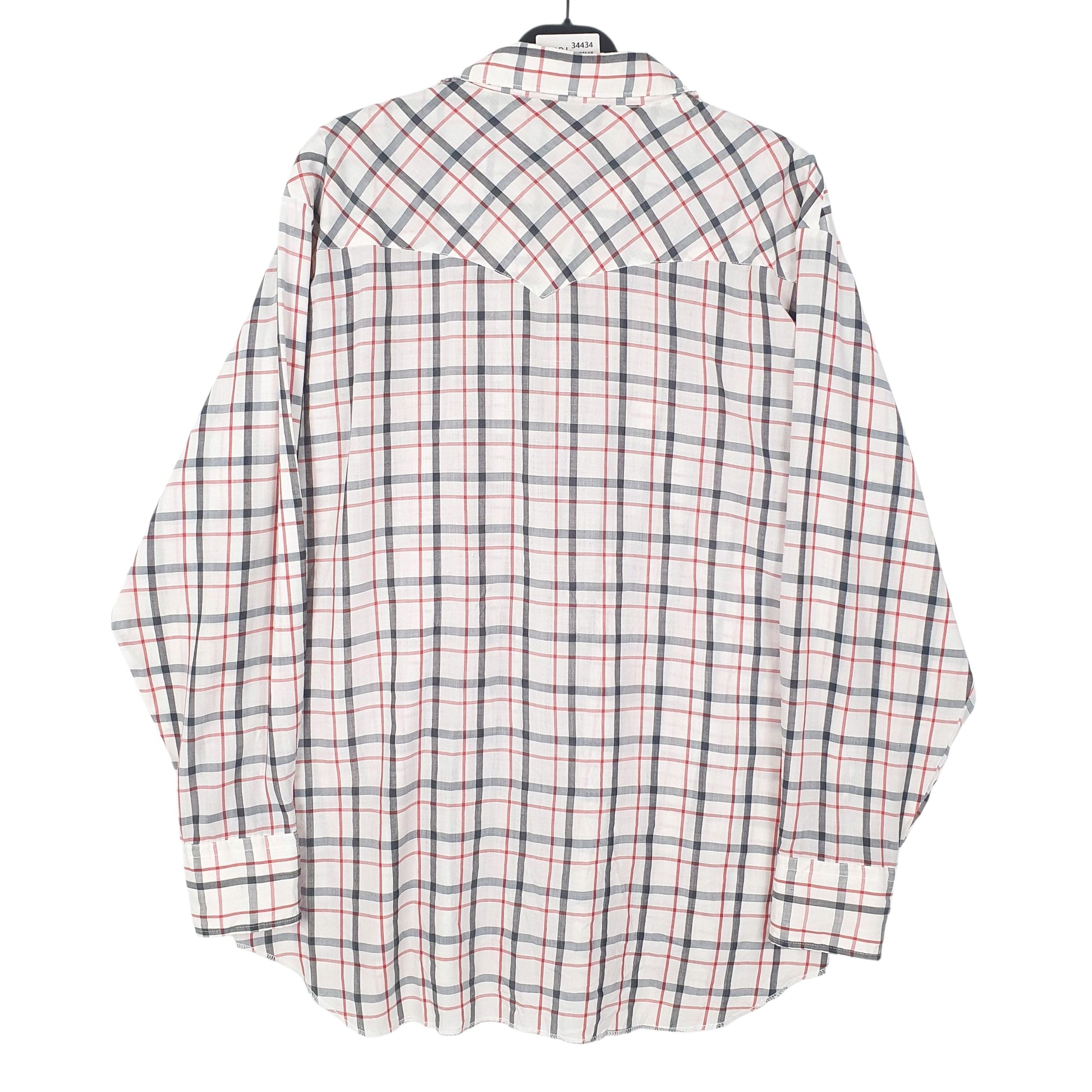 Mens White Wrangler Vintage Western Pearl Snap  Shirt