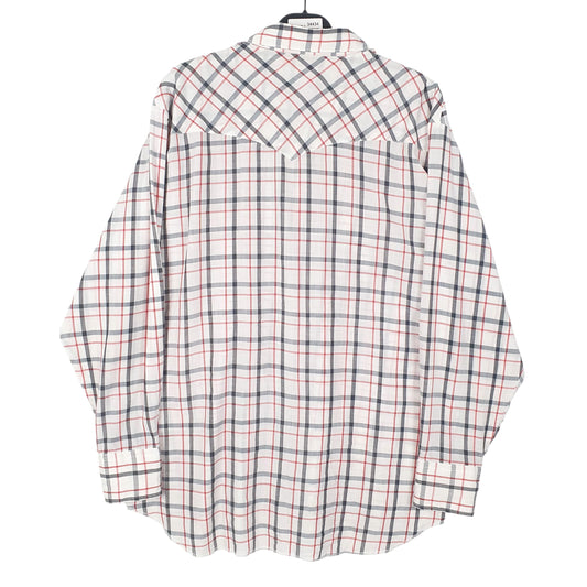 Mens White Wrangler Vintage Western Pearl Snap  Shirt