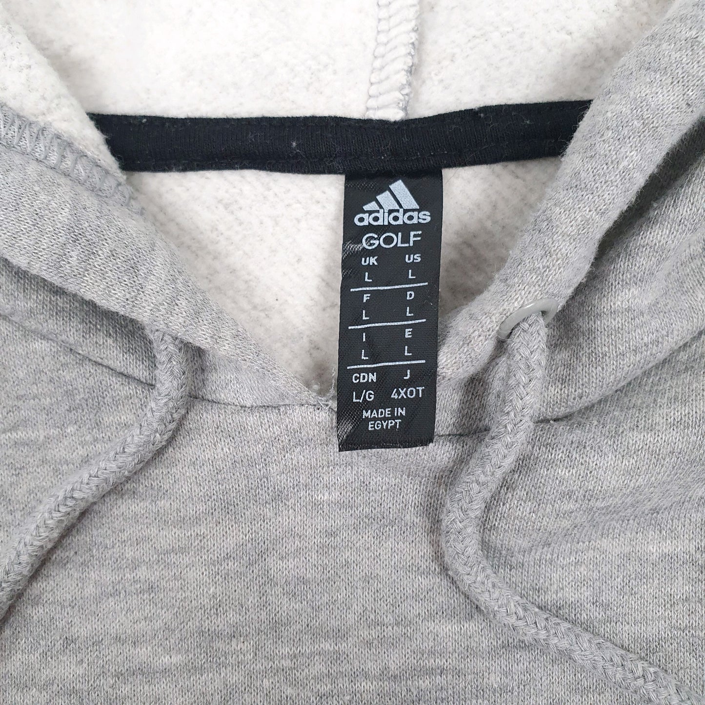 Womens Grey Adidas Golf Spellout Hoodie Jumper