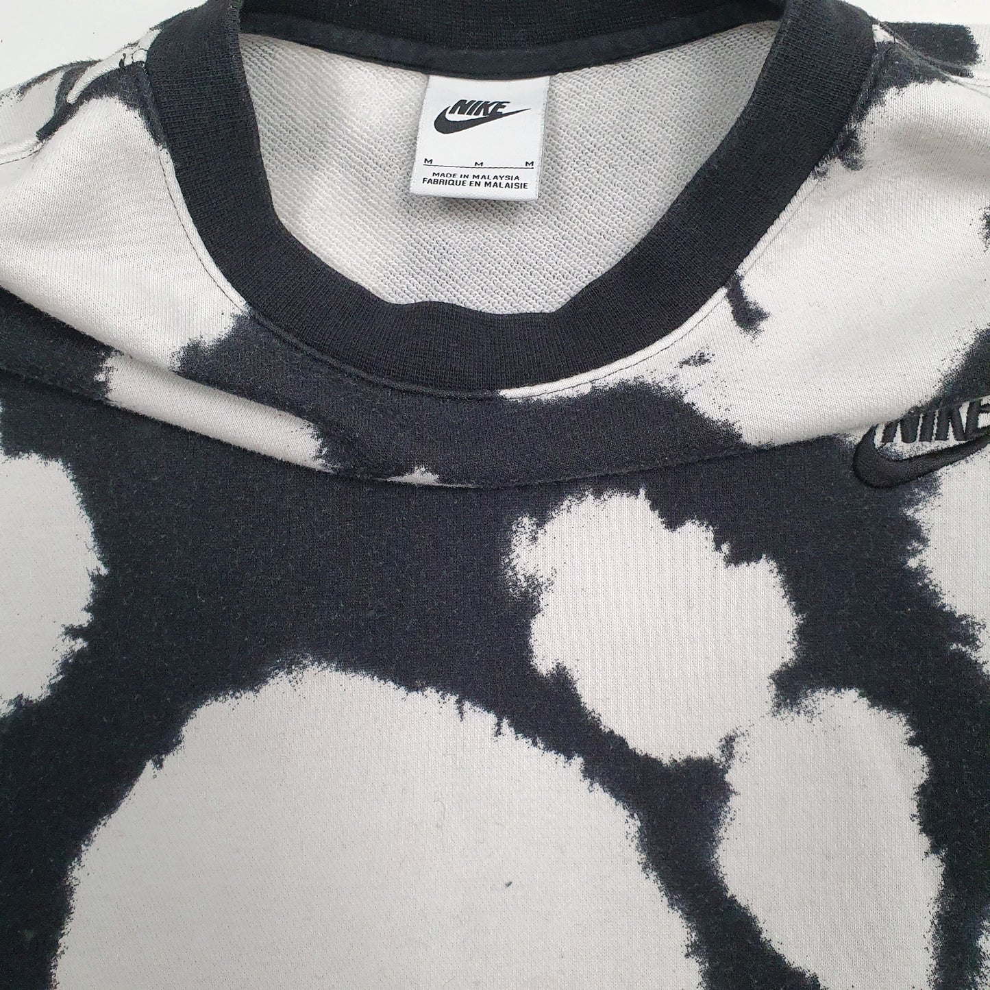 Mens Black Nike Tie Dye Crewneck Jumper