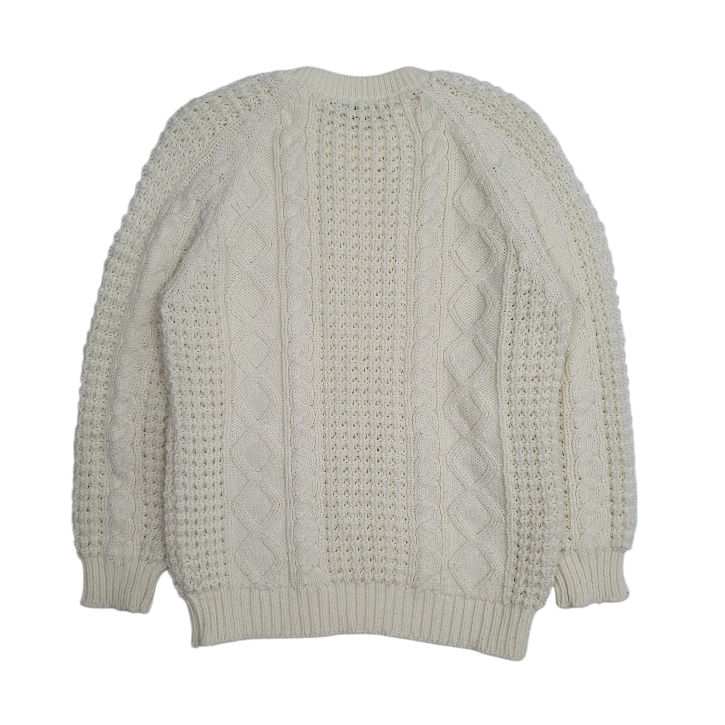 Womens Cream Unbranded Chunky Knit Crewneck Jumper