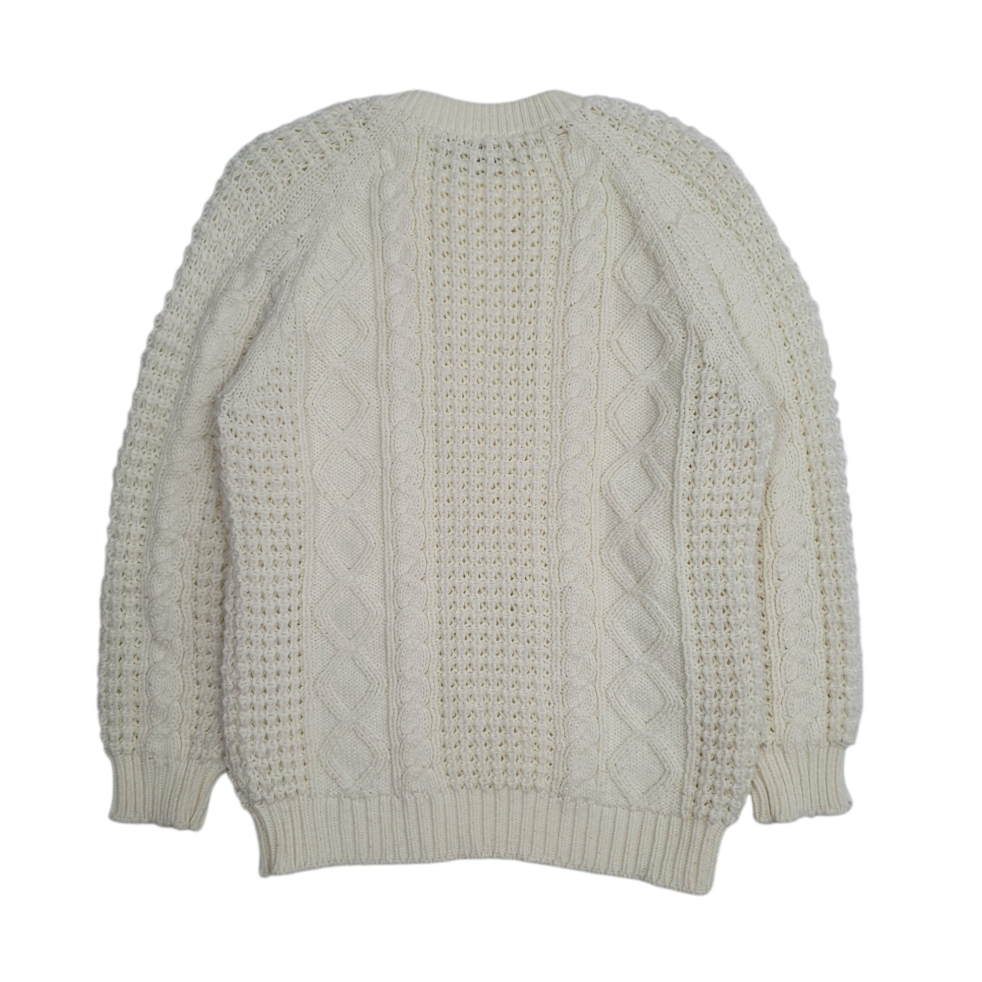 Womens Cream Unbranded Chunky Knit Crewneck Jumper