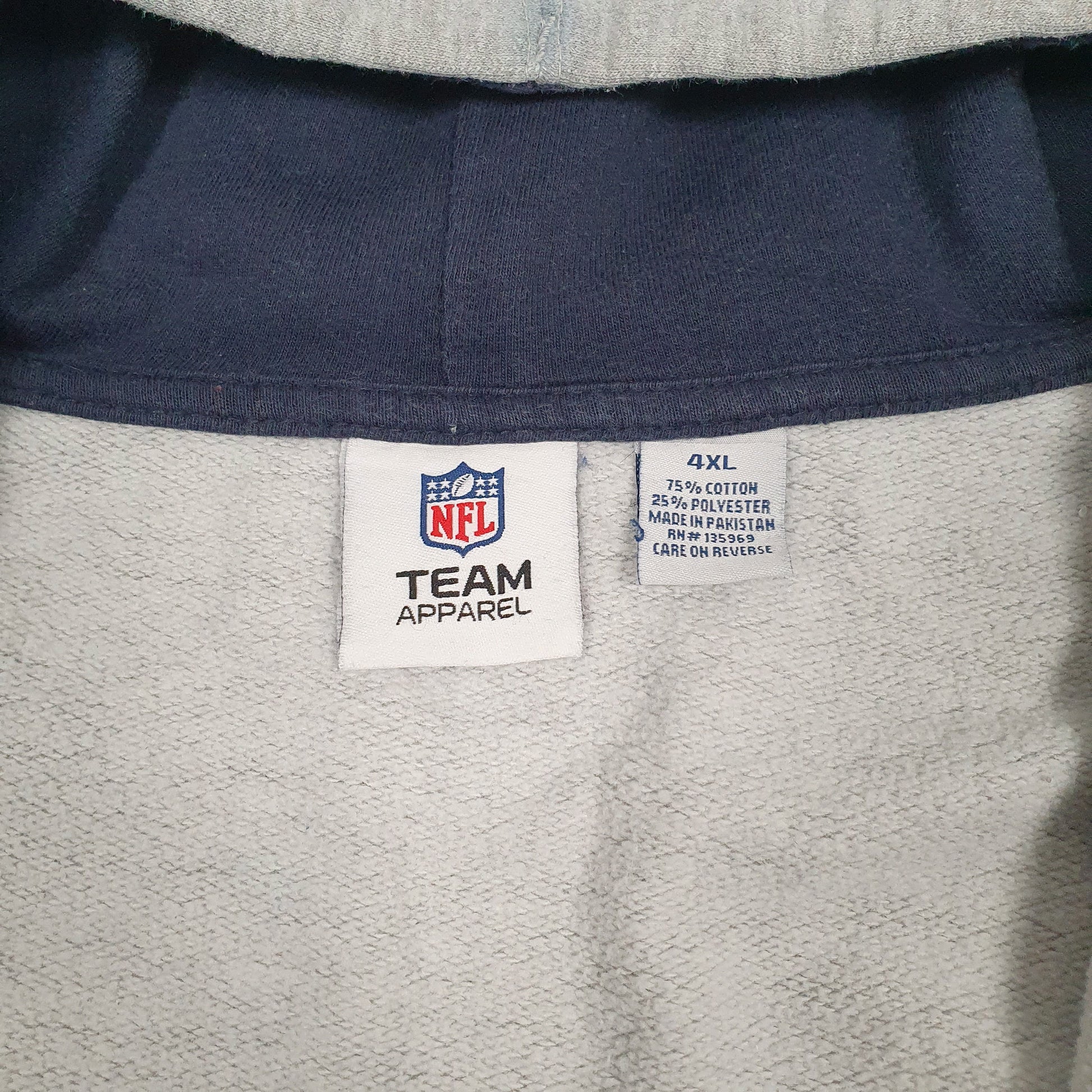 Mens Grey NFL Seattle Seahawks Full Zip Jumper