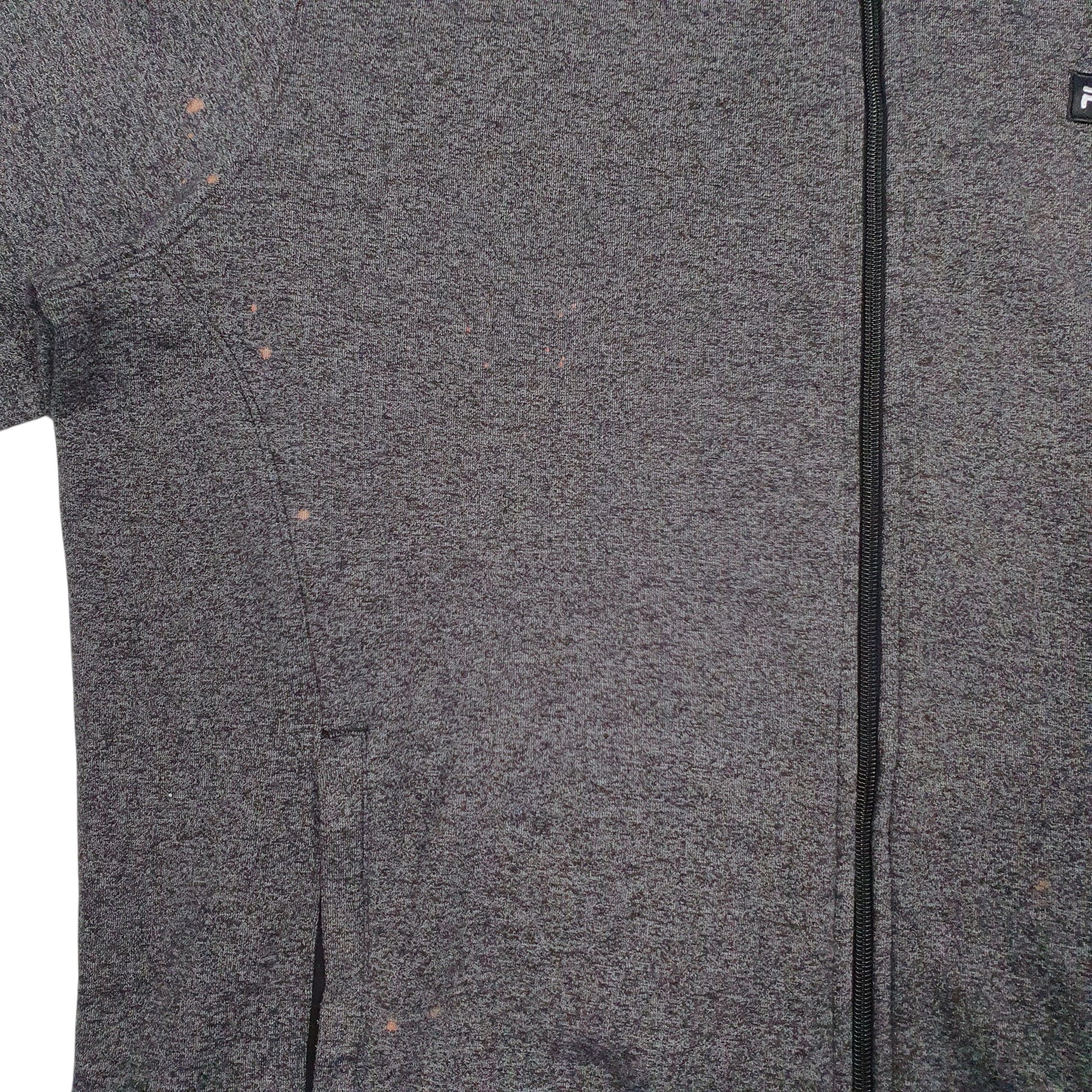 Mens Grey Fila  Full Zip Jumper