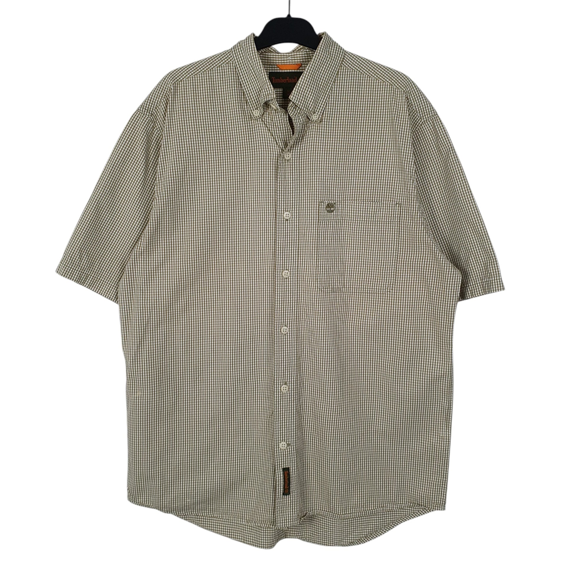 Mens Green Timberland  Short Sleeve Shirt