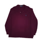 Mens Burgundy Polo Ralph Lauren  Long Sleeve Polo Shirt