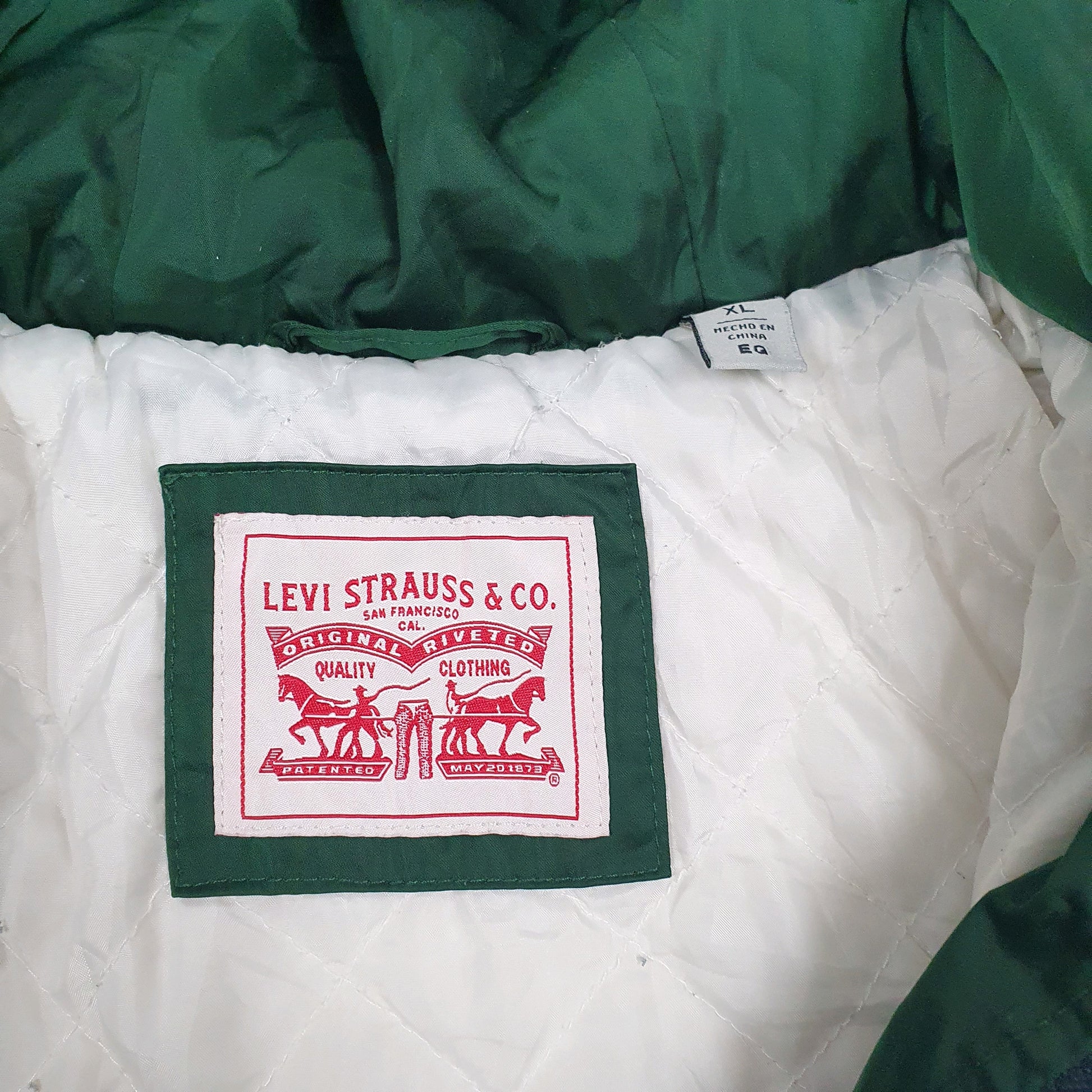 Womens Cream Levis Fleece Hoodie Coat