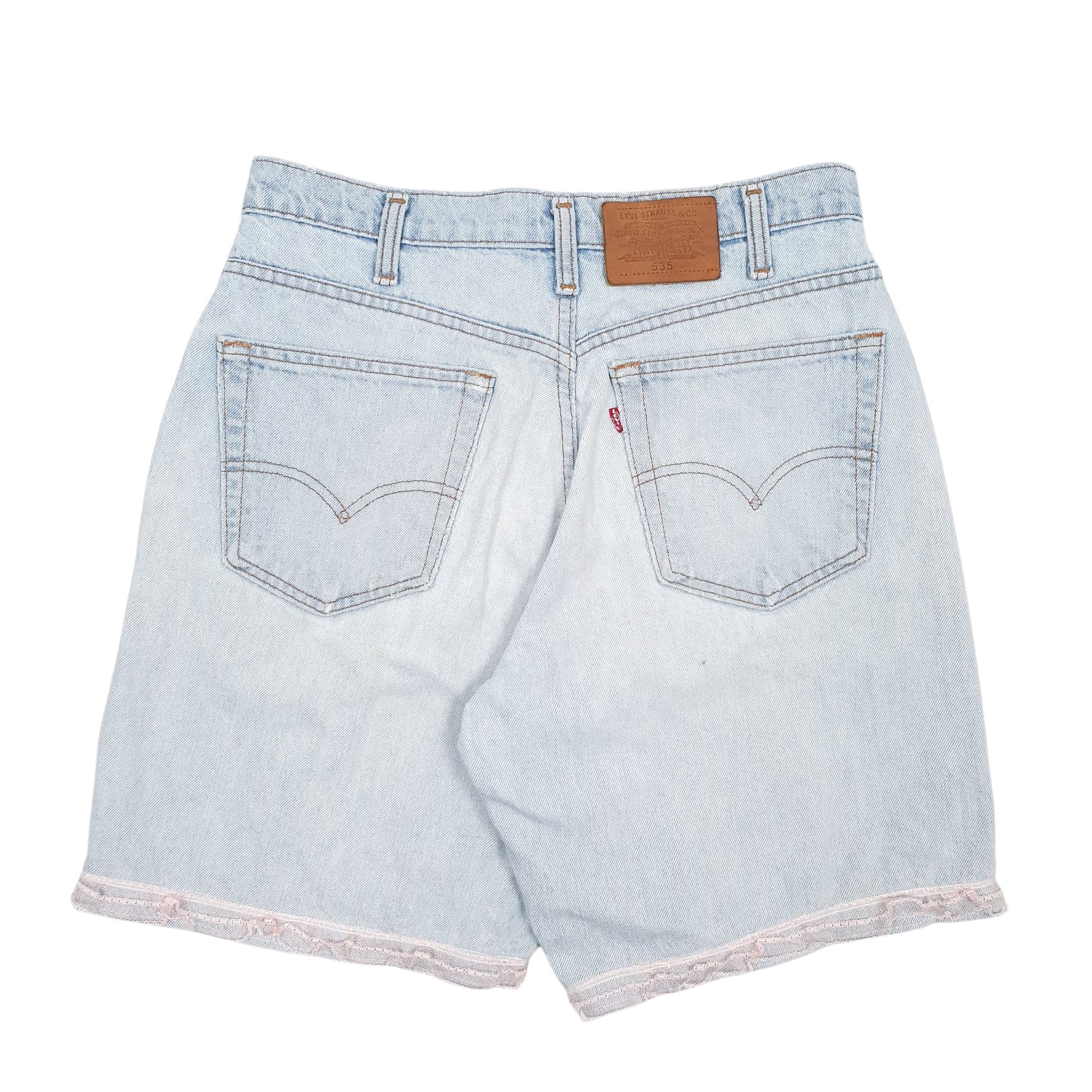 Womens Blue Levis 535 Vintage 90s 00s Hoodie Shorts