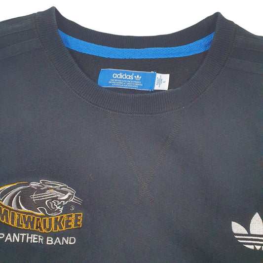 Mens Black Adidas Milwaukee Panther Band Crewneck Jumper