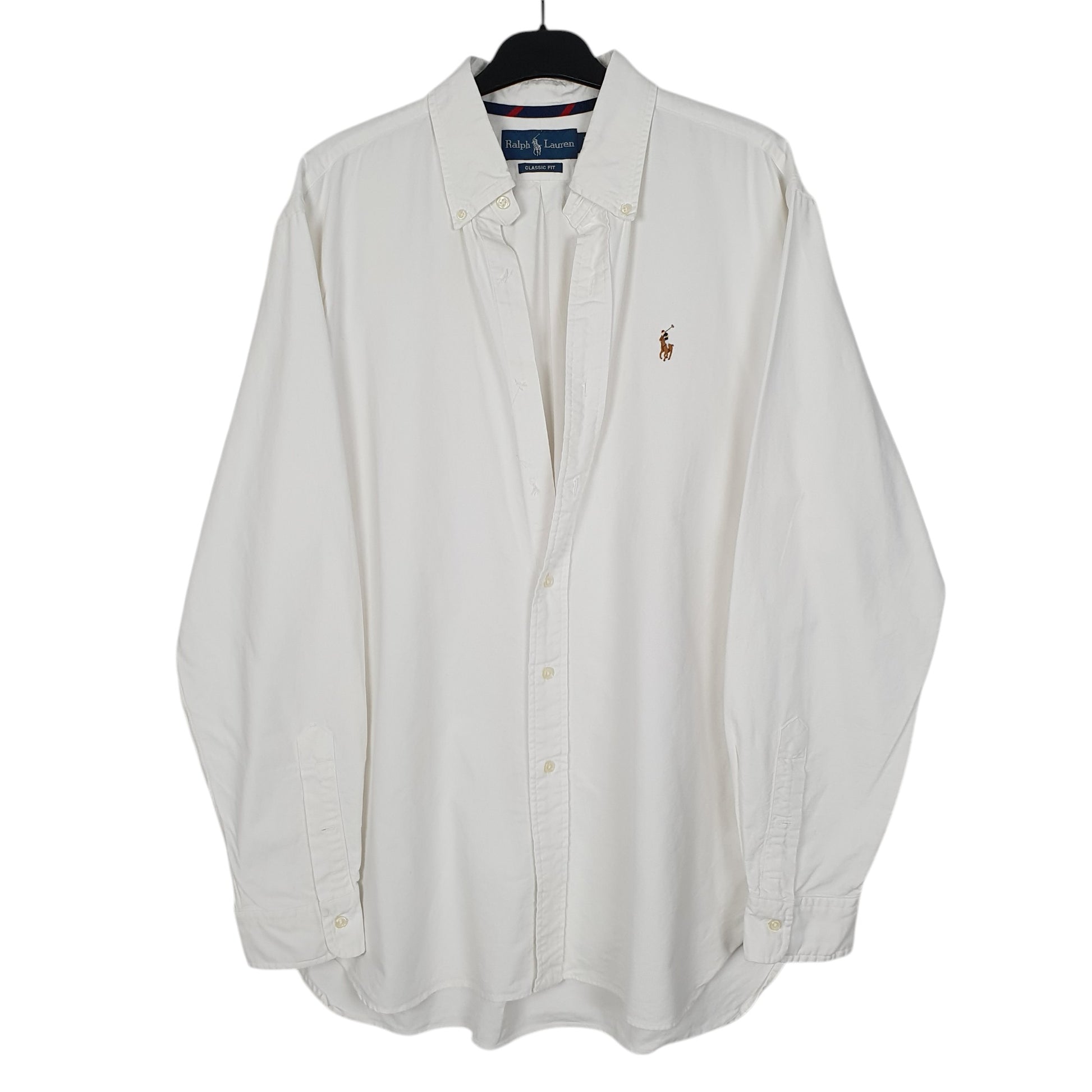 Mens White Ralph Lauren Oxford Long Sleeve Shirt