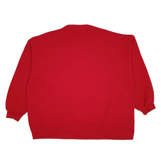 Mens Red Disney Vintage 90s Crewneck Jumper