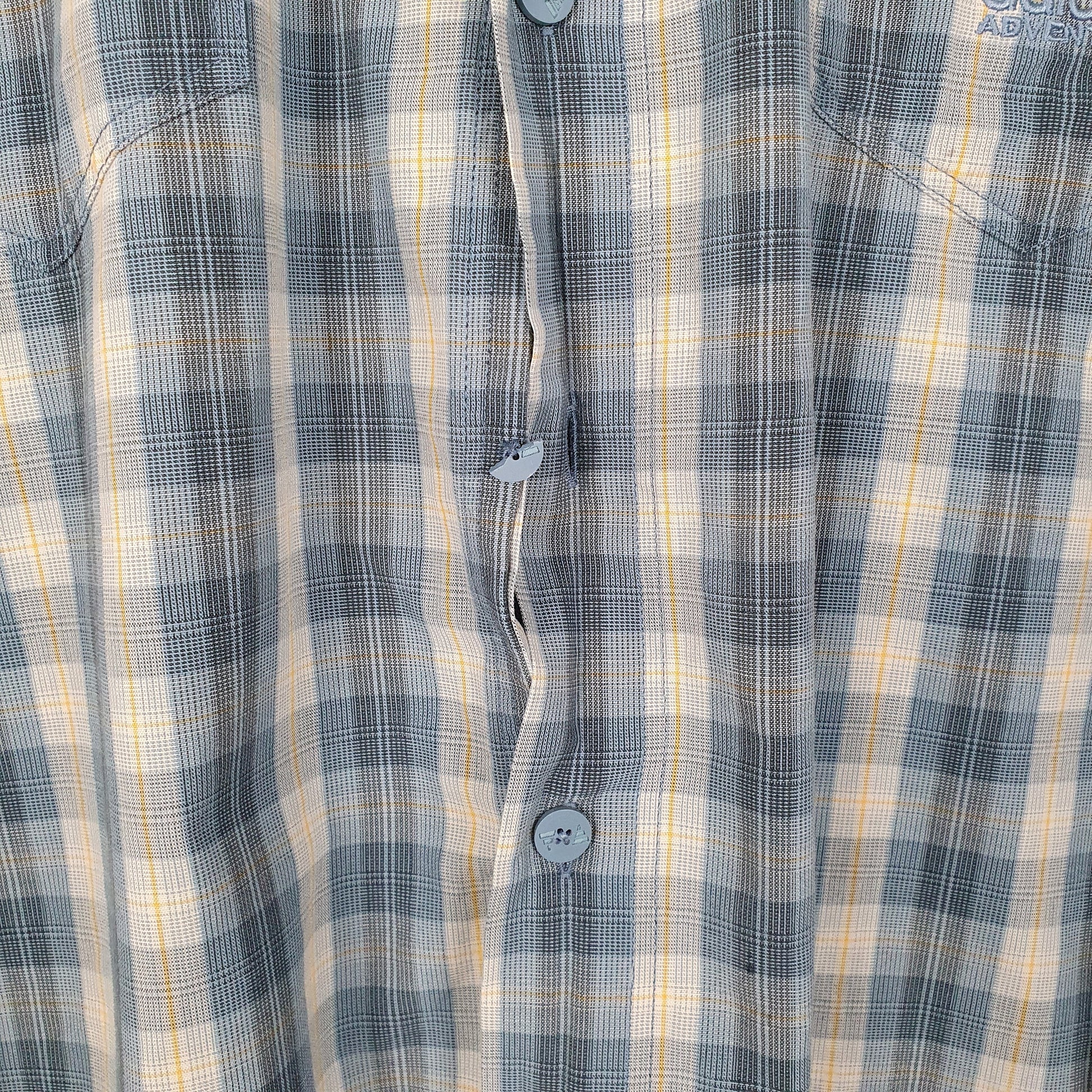 Mens Blue Adidas Adventure Vintage 90s  Shirt