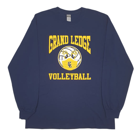 Mens Navy Gildan  Long Sleeve T Shirt