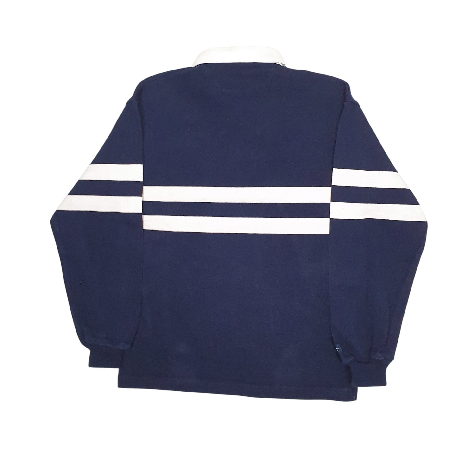 Mens Navy Barbarian Rugby University of Toronto Hoodie Polo Shirt