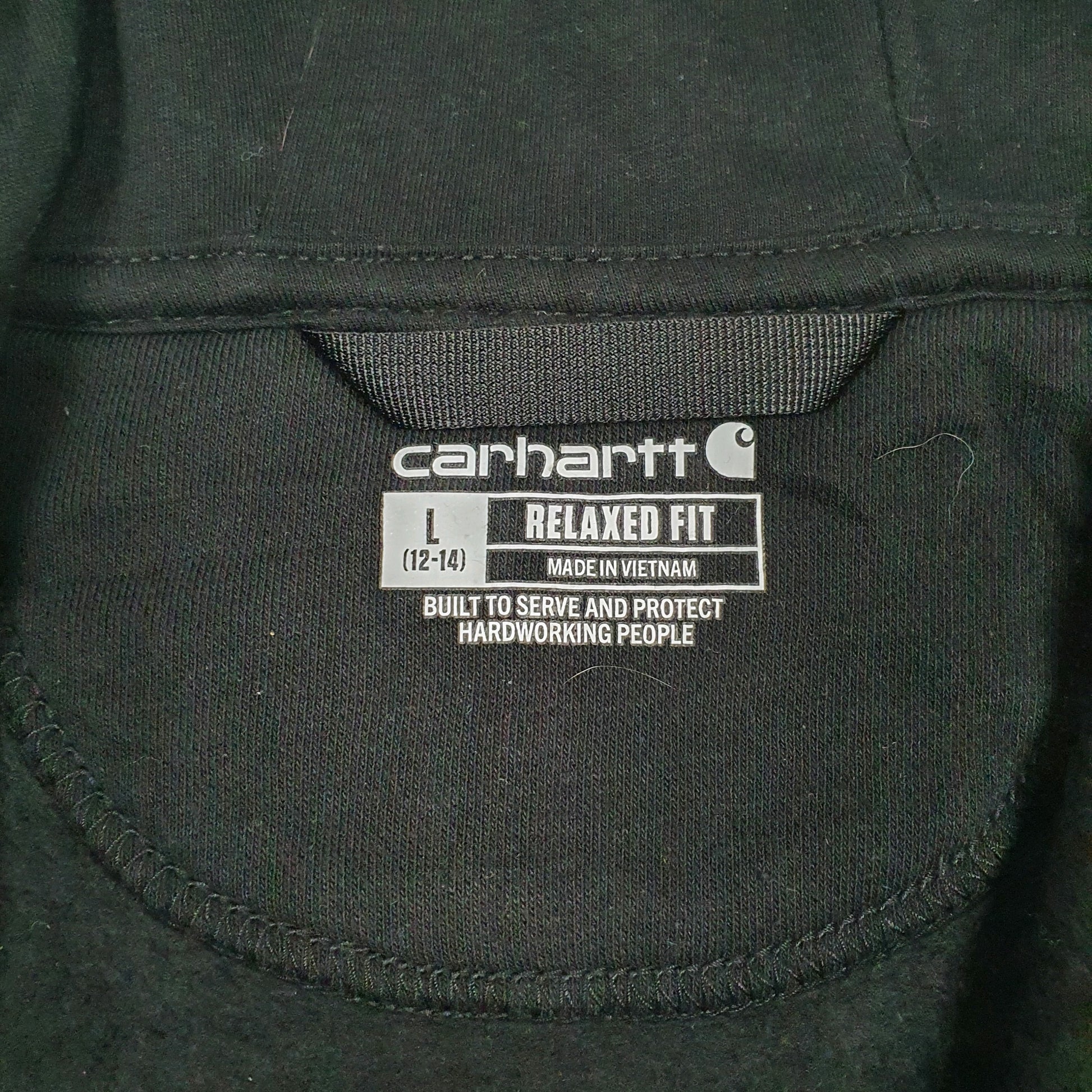 Womens Black Carhartt  Full Zip Jumper