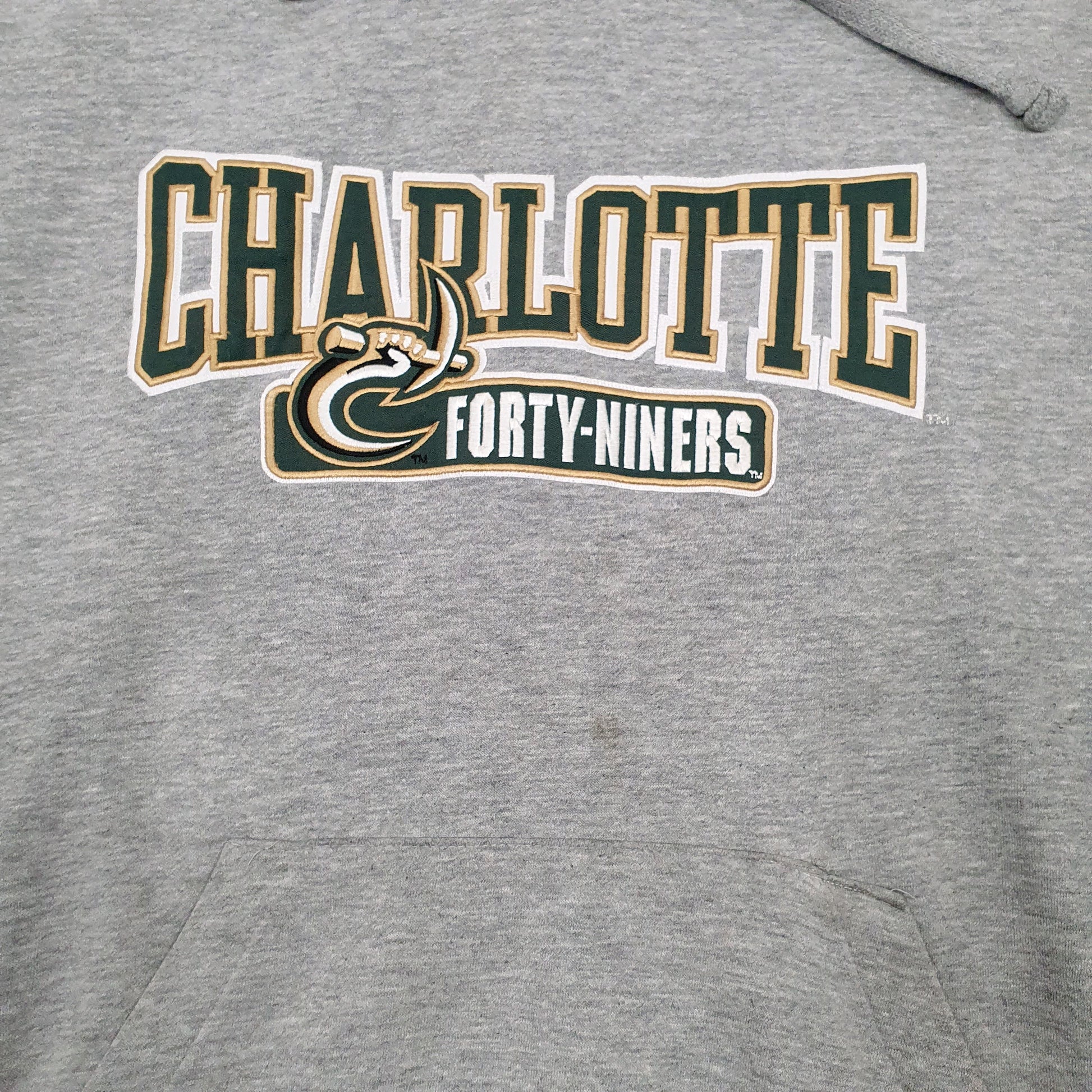 Mens Grey Champion Charlotte Forty-Niners Hoodie Jumper