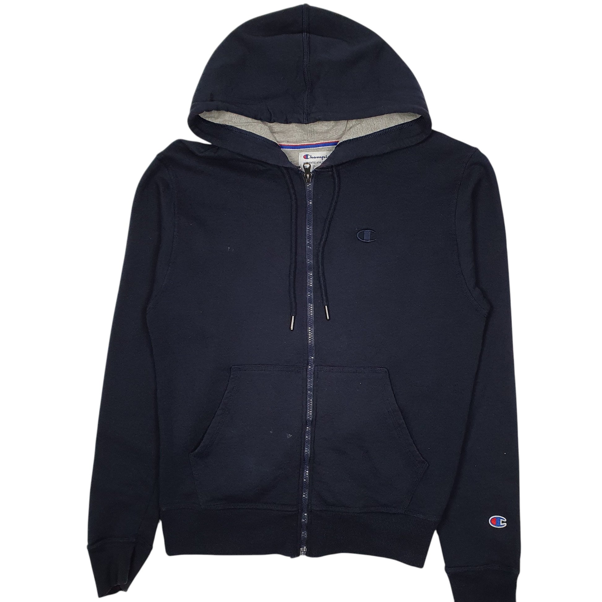 Mens Navy Champion Hoodie Full Zip Jumper