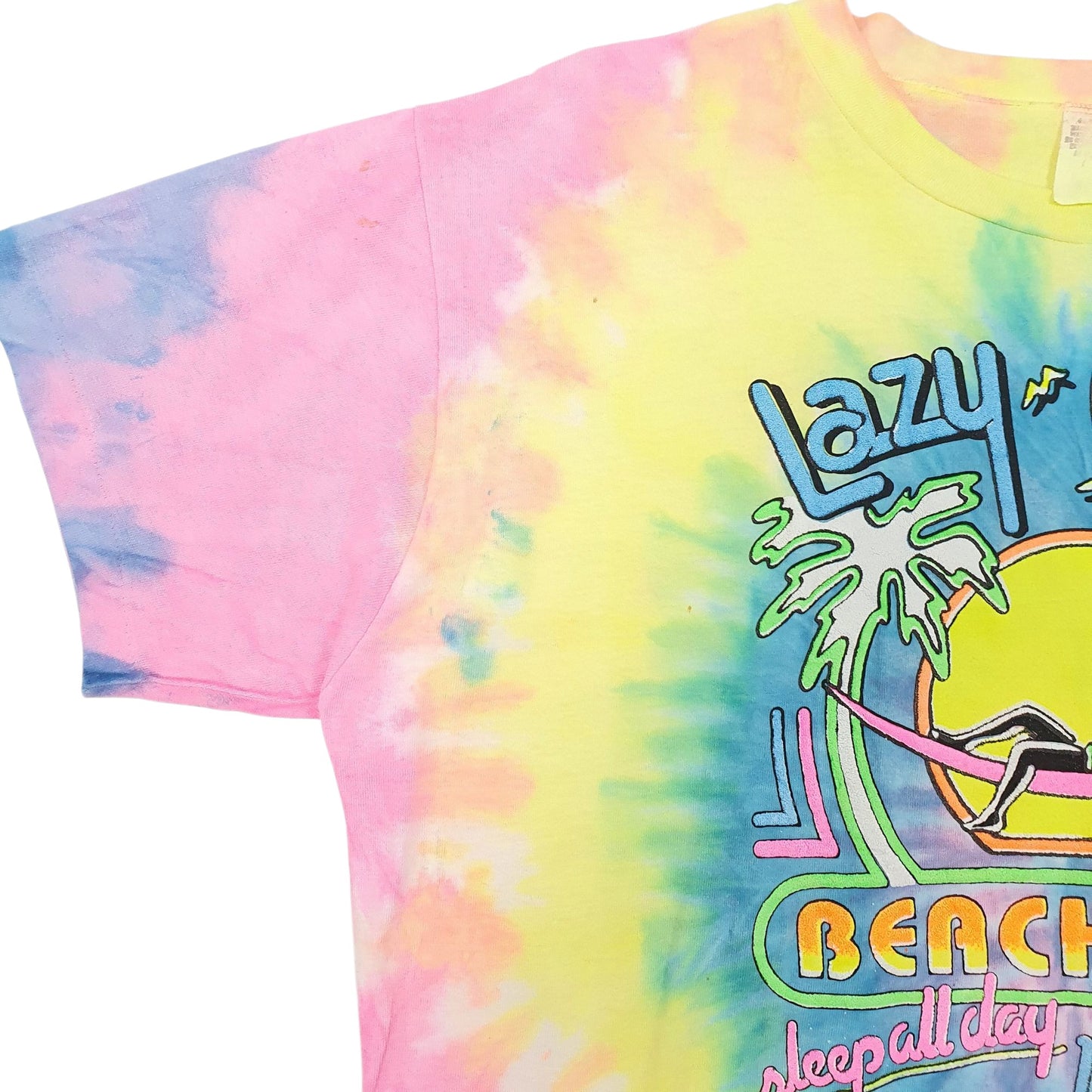 Mens Blue Unbranded Single Stitch Vintage 90s  T Shirt