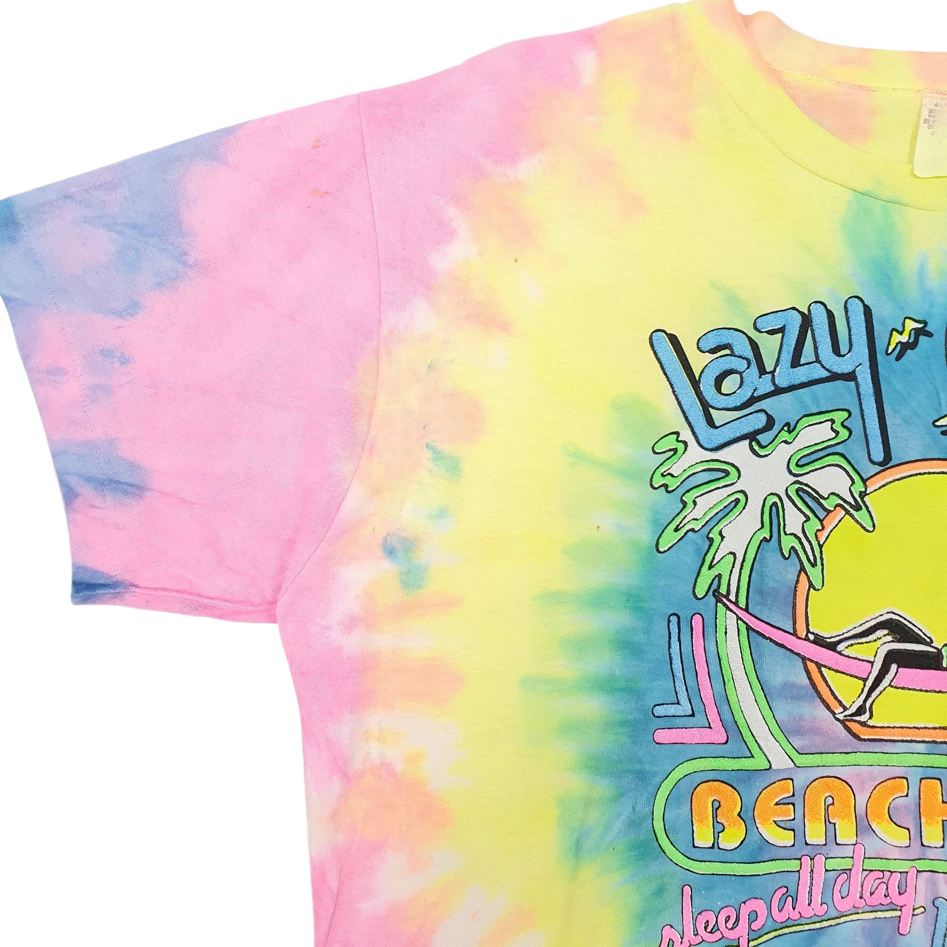 Mens Blue Unbranded Single Stitch Vintage 90s  T Shirt