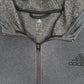 Mens Grey Adidas Hoodie Full Zip Jumper