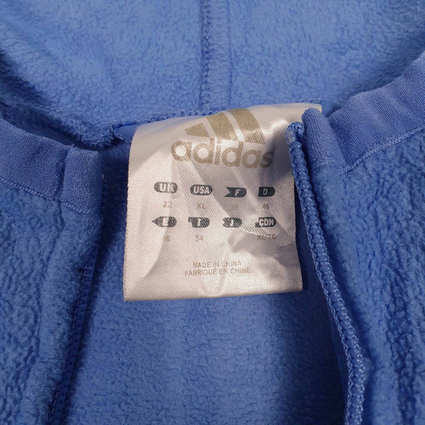 Womens Blue Adidas  Full Zip Jumper