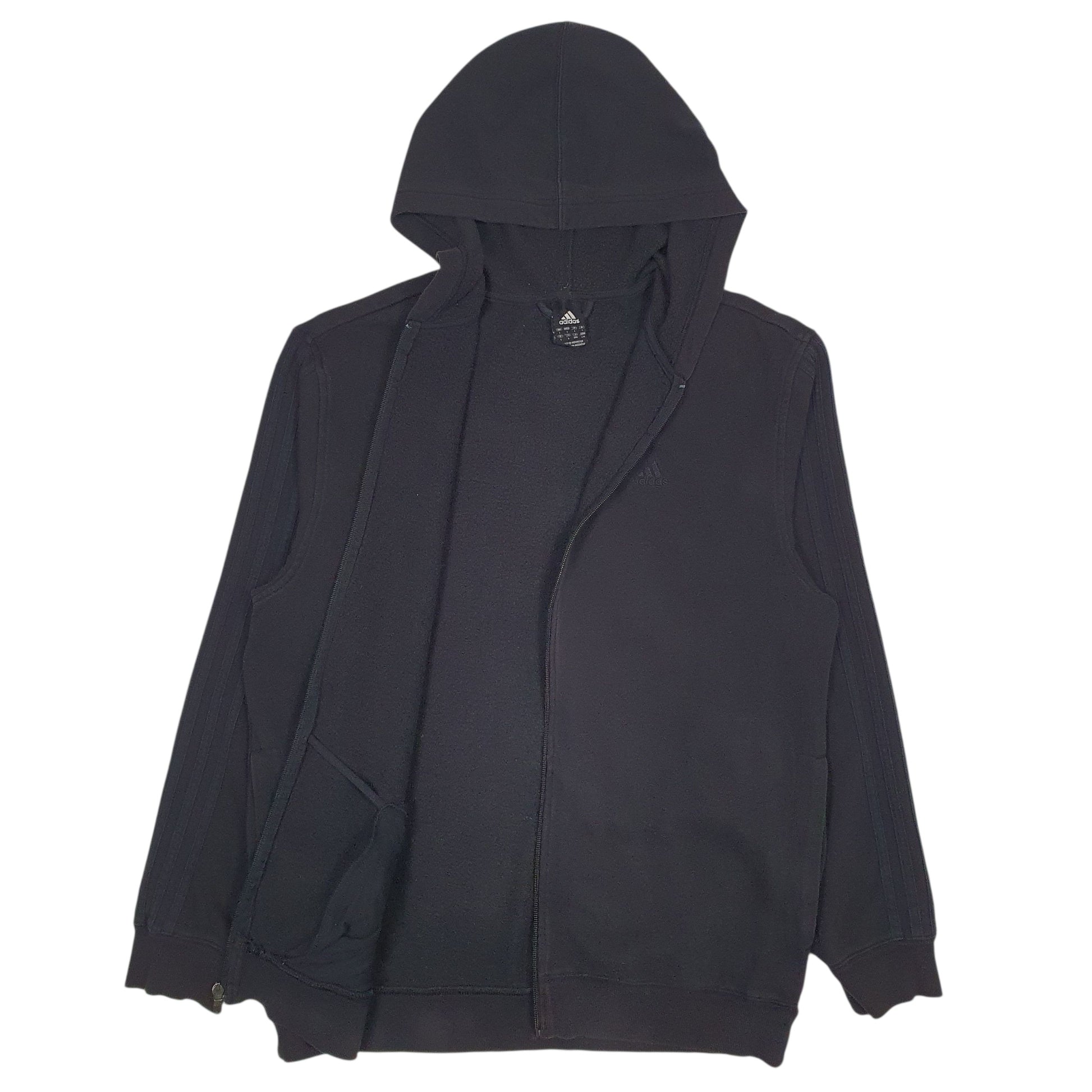 Mens Black Adidas  Full Zip Jumper