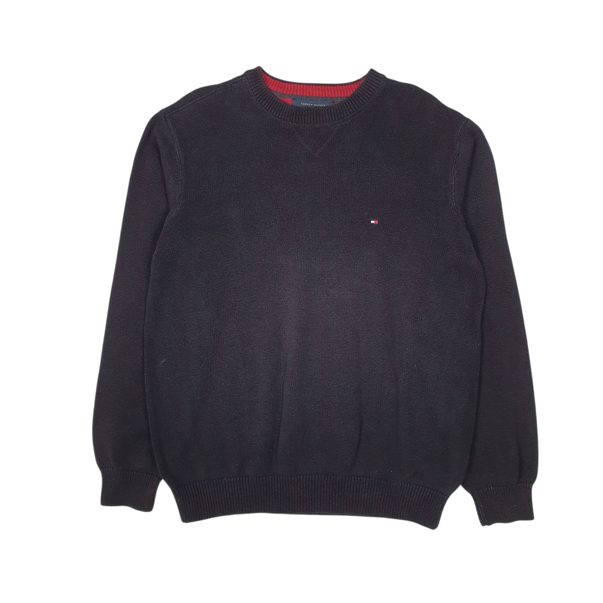 Mens Black Tommy Hilfiger  Crewneck Jumper