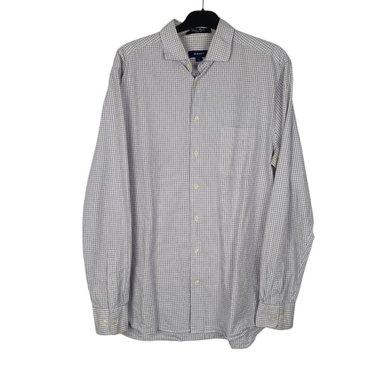 Mens White GANT Maine Poplin Long Sleeve Shirt