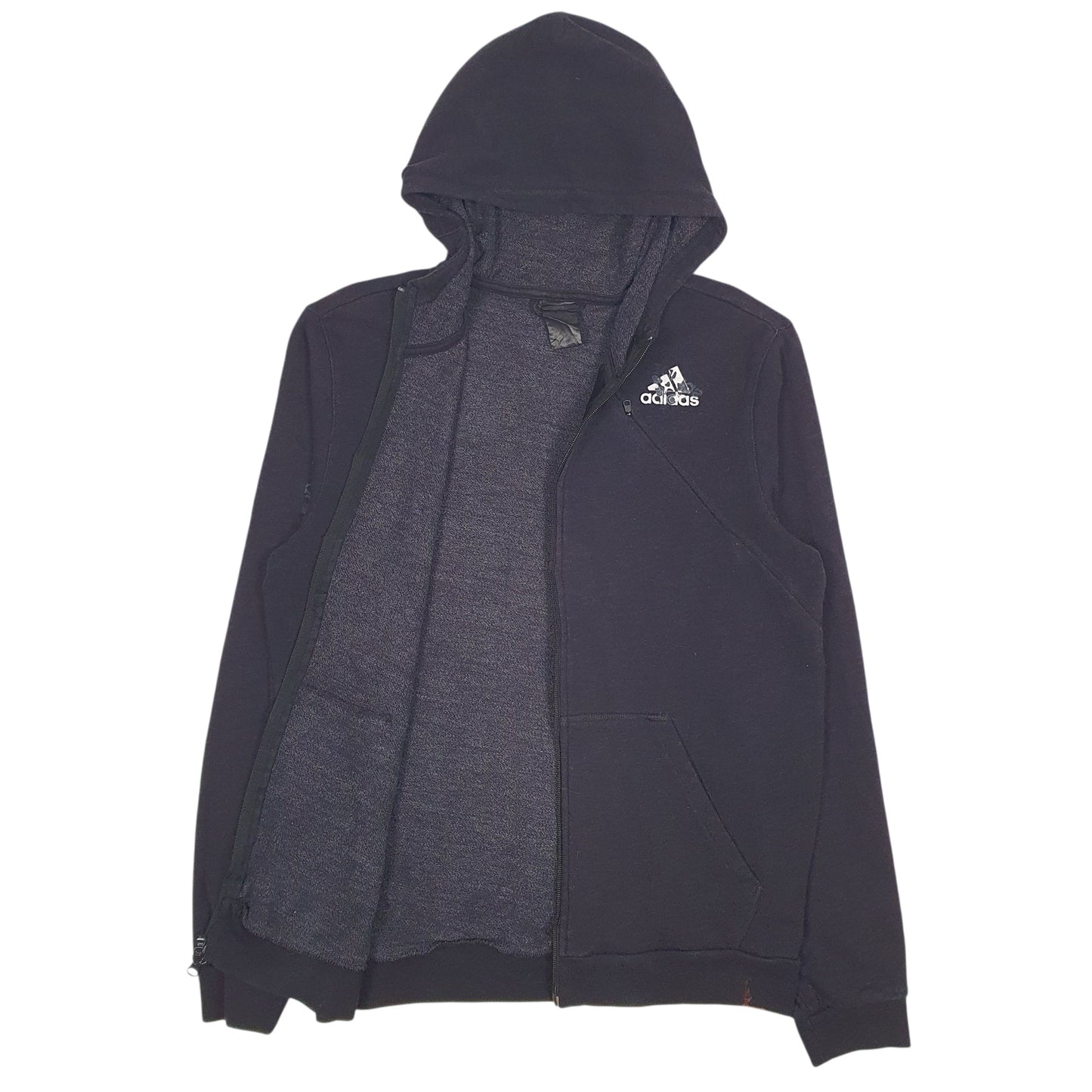 Mens Black Adidas  Full Zip Jumper