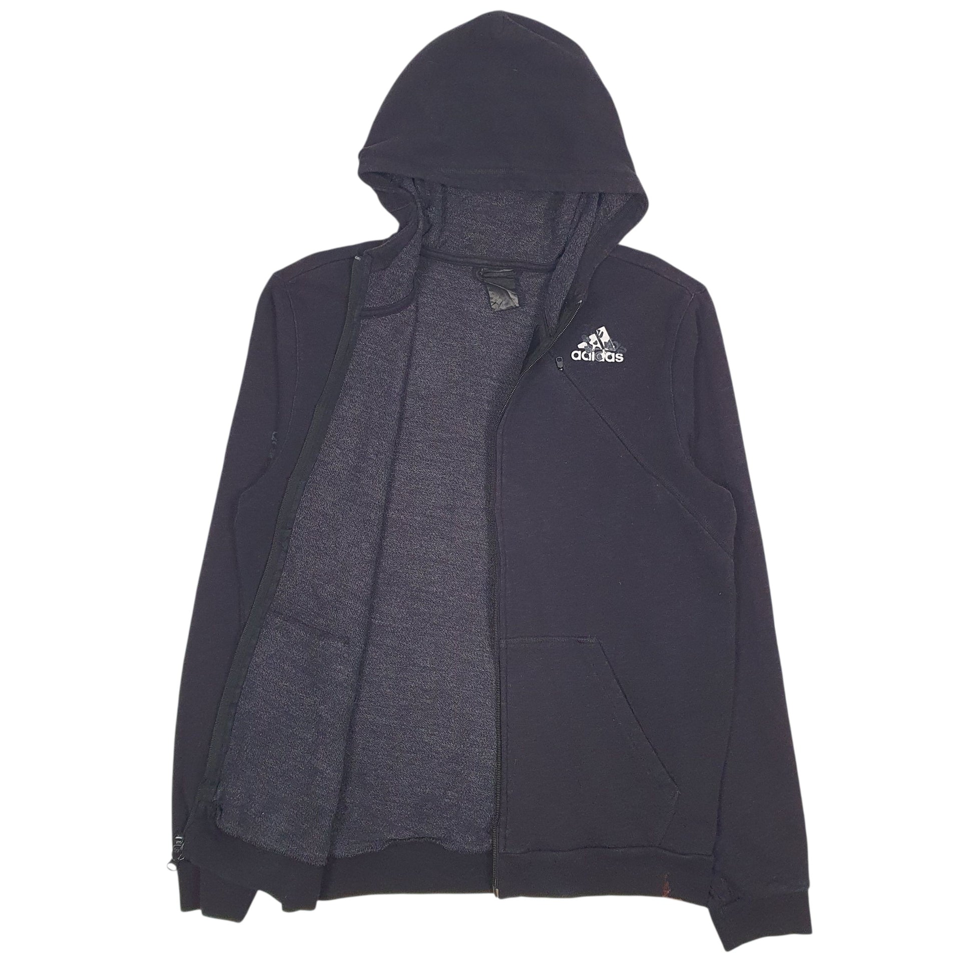 Mens Black Adidas  Full Zip Jumper