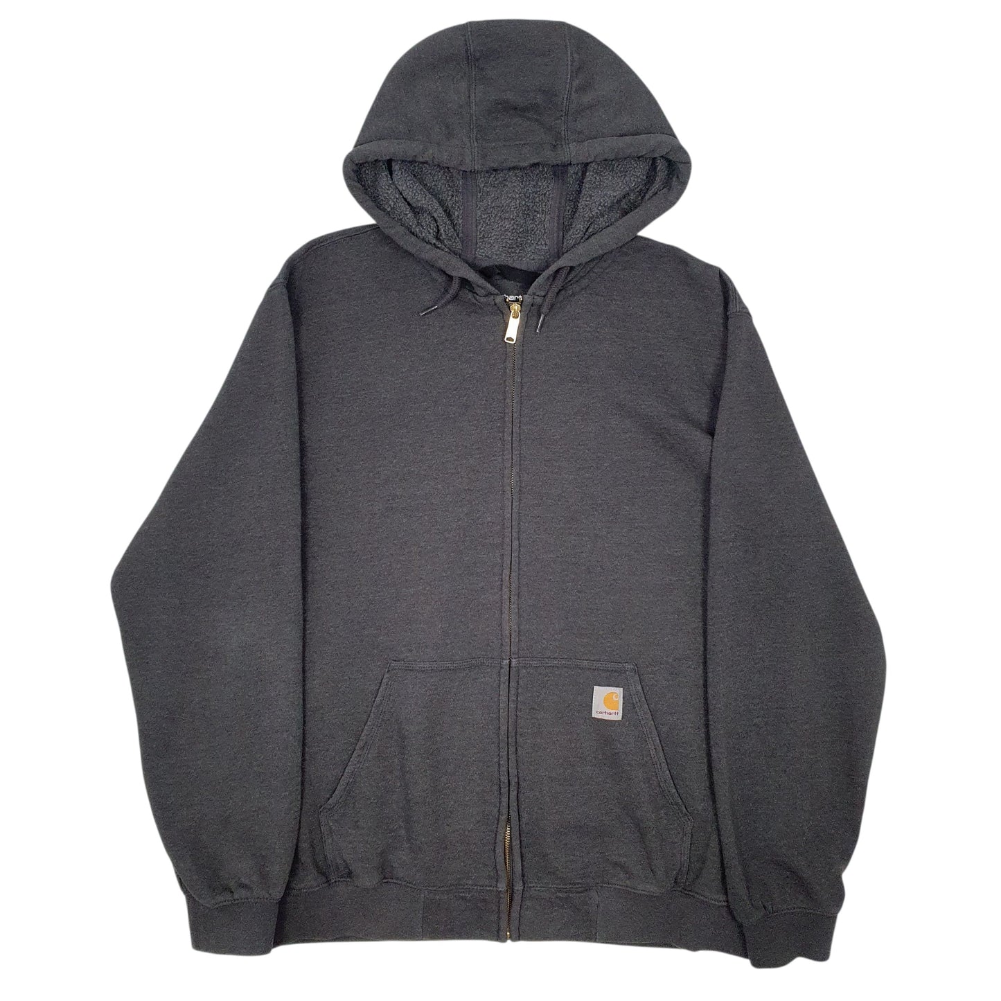 Mens Grey Carhartt Loose Fit Full Zip Jumper