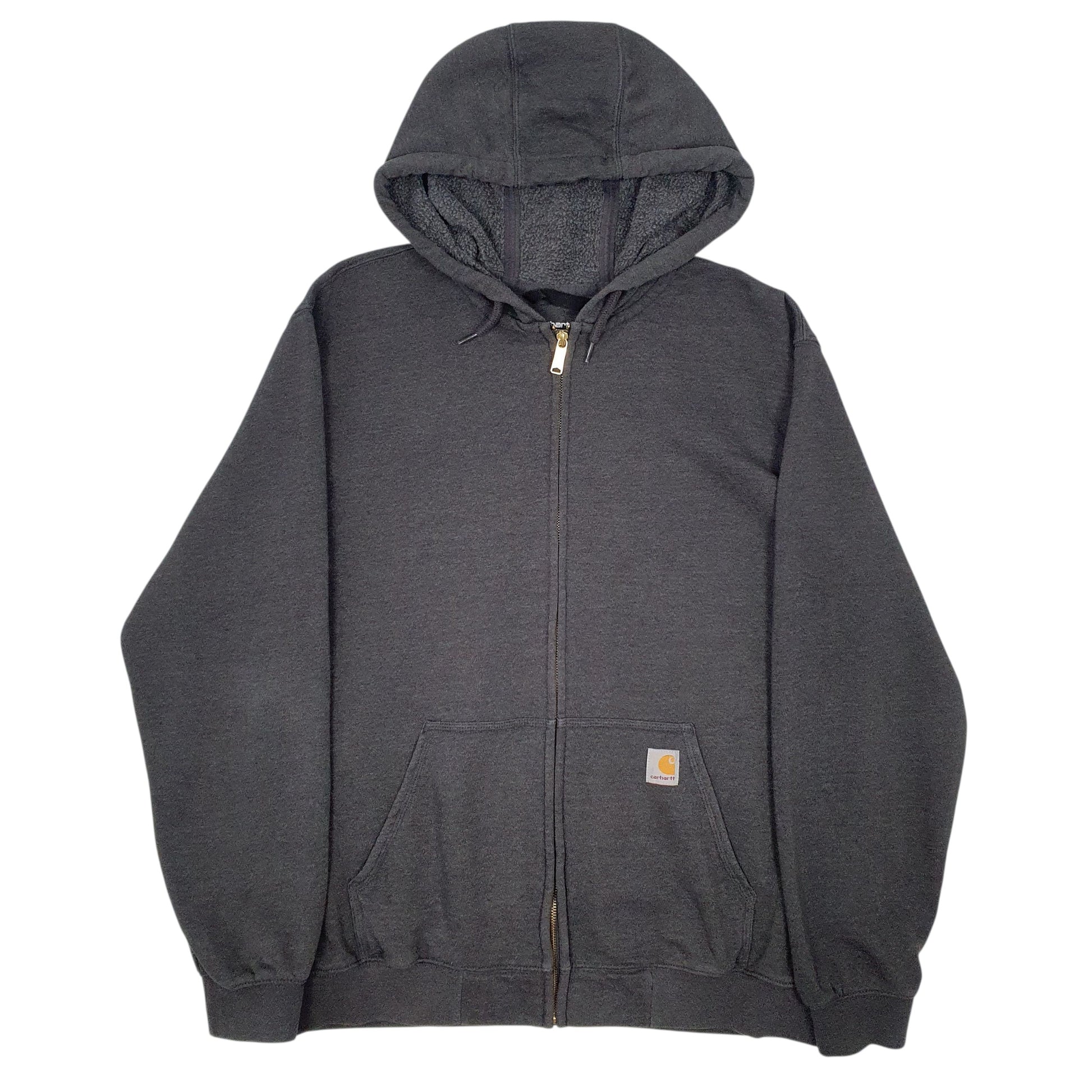 Mens Grey Carhartt Loose Fit Full Zip Jumper