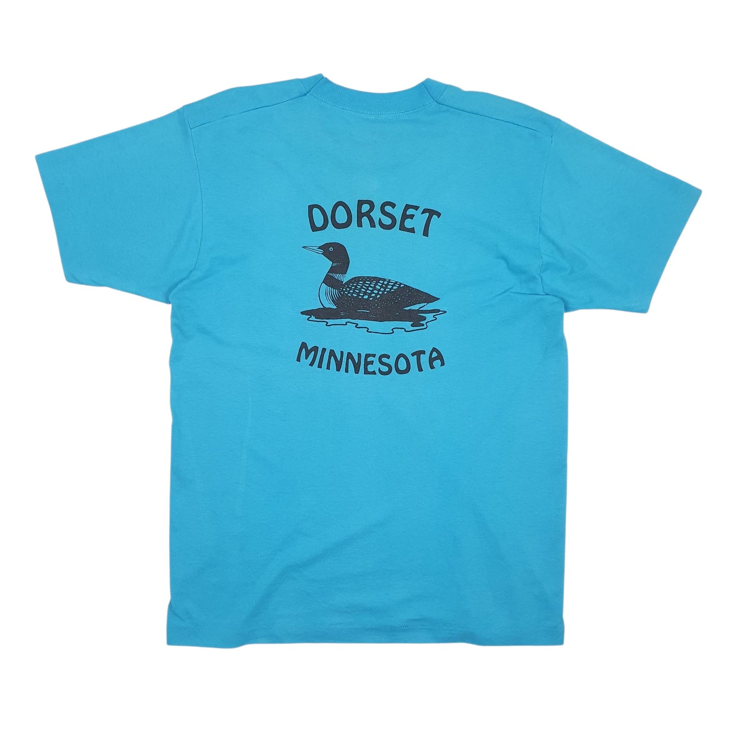 Mens Blue Fruit Of The Loom Single Stitch Vintage 90s  T Shirt