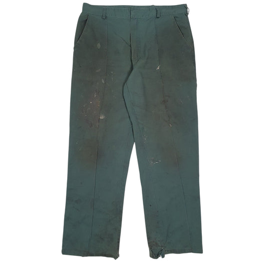 Mens Green Dickies Workwear Chino Trousers