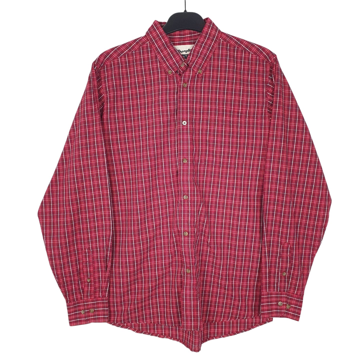 Mens Red Wrangler Riata Long Sleeve Shirt