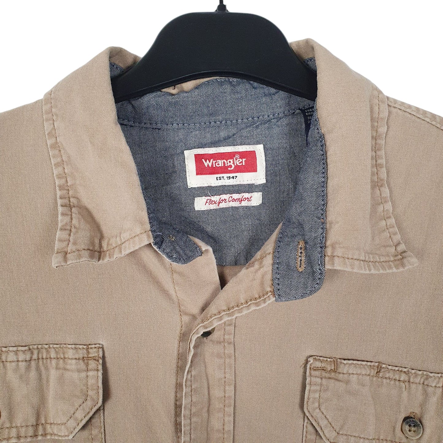 Mens Beige Wrangler   Shirt