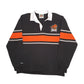 Mens Black Barbarian RIT Rugby Long Sleeve Polo Shirt
