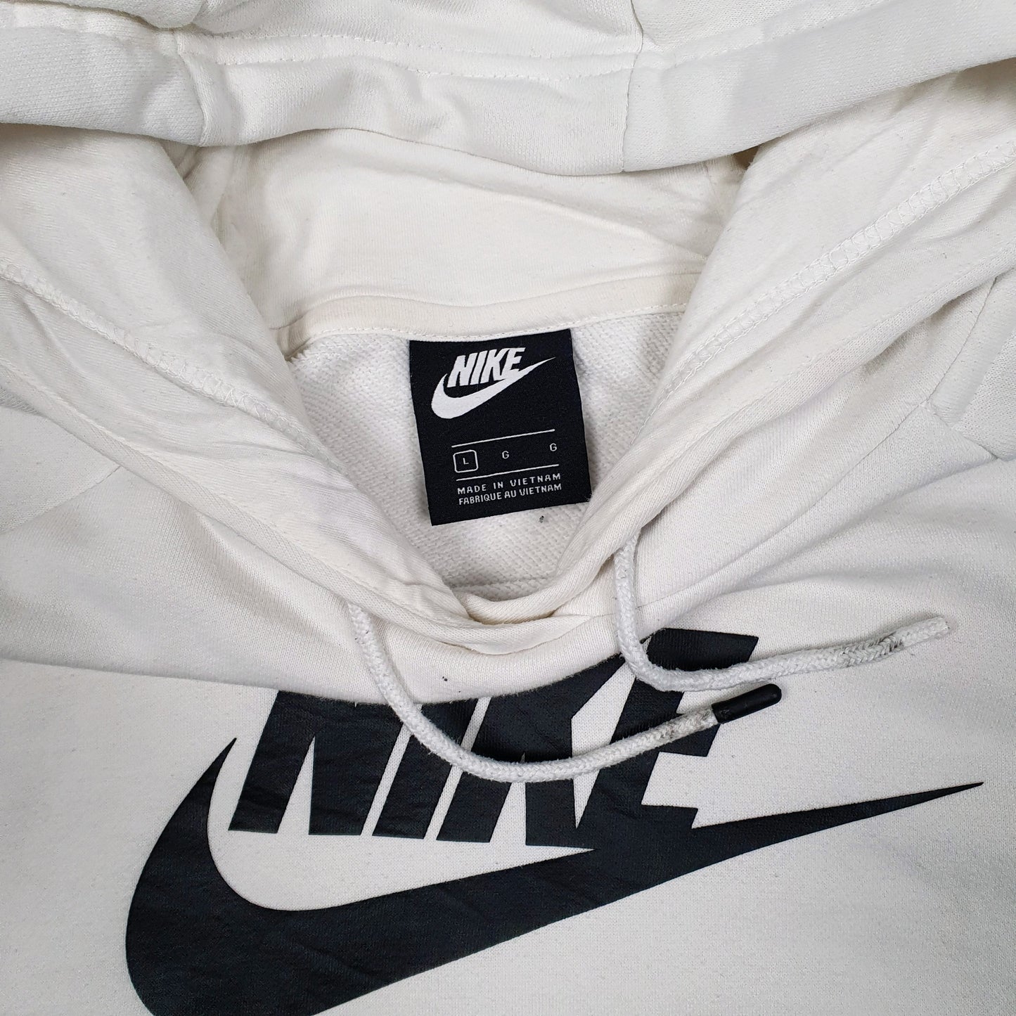 Womens White Nike Baggy Hoodie Jumper
