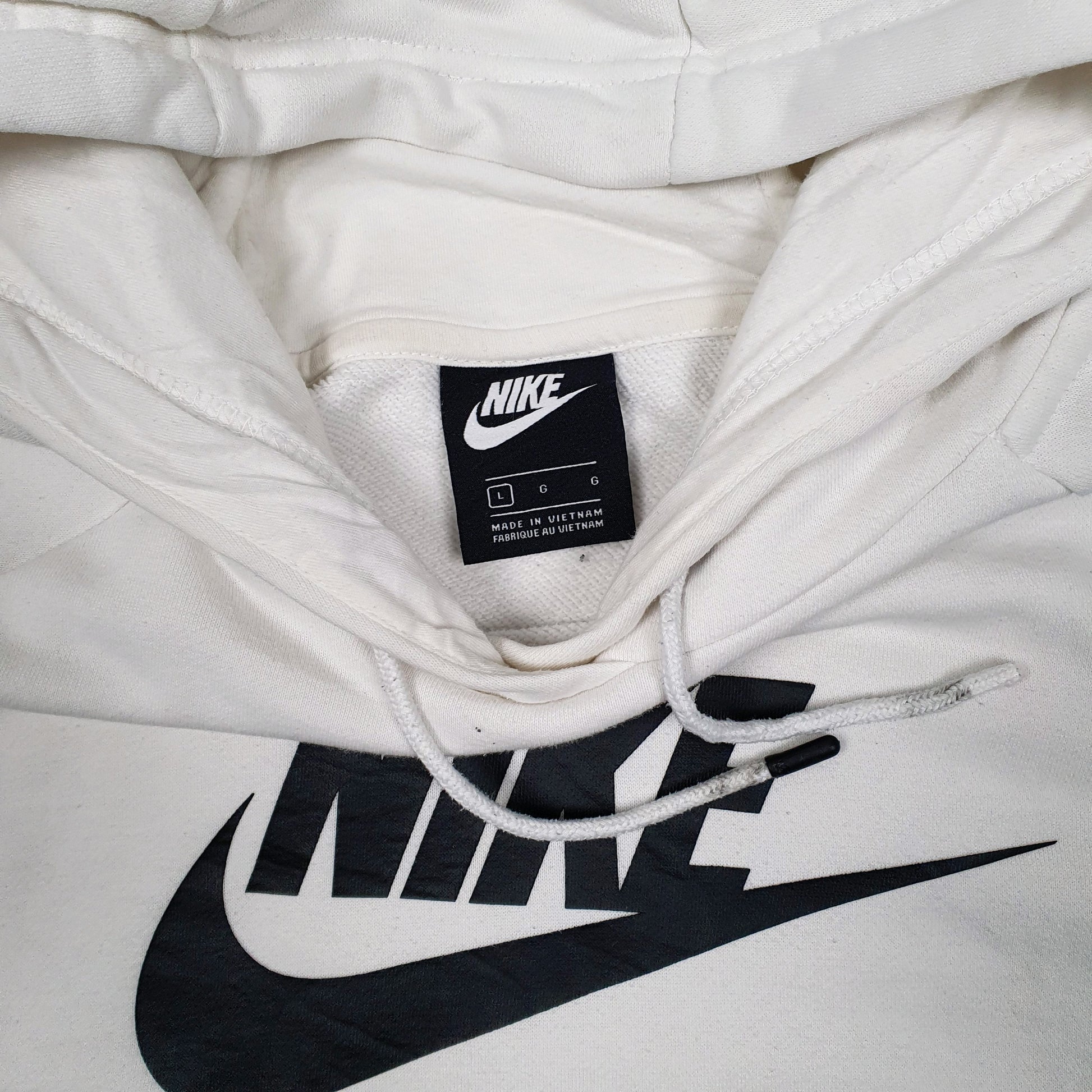 Womens White Nike Baggy Hoodie Jumper
