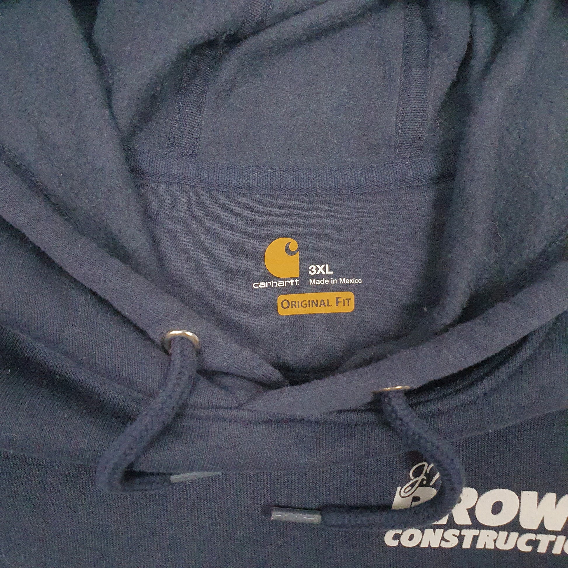 Mens Navy Carhartt Original Fit Hoodie Jumper