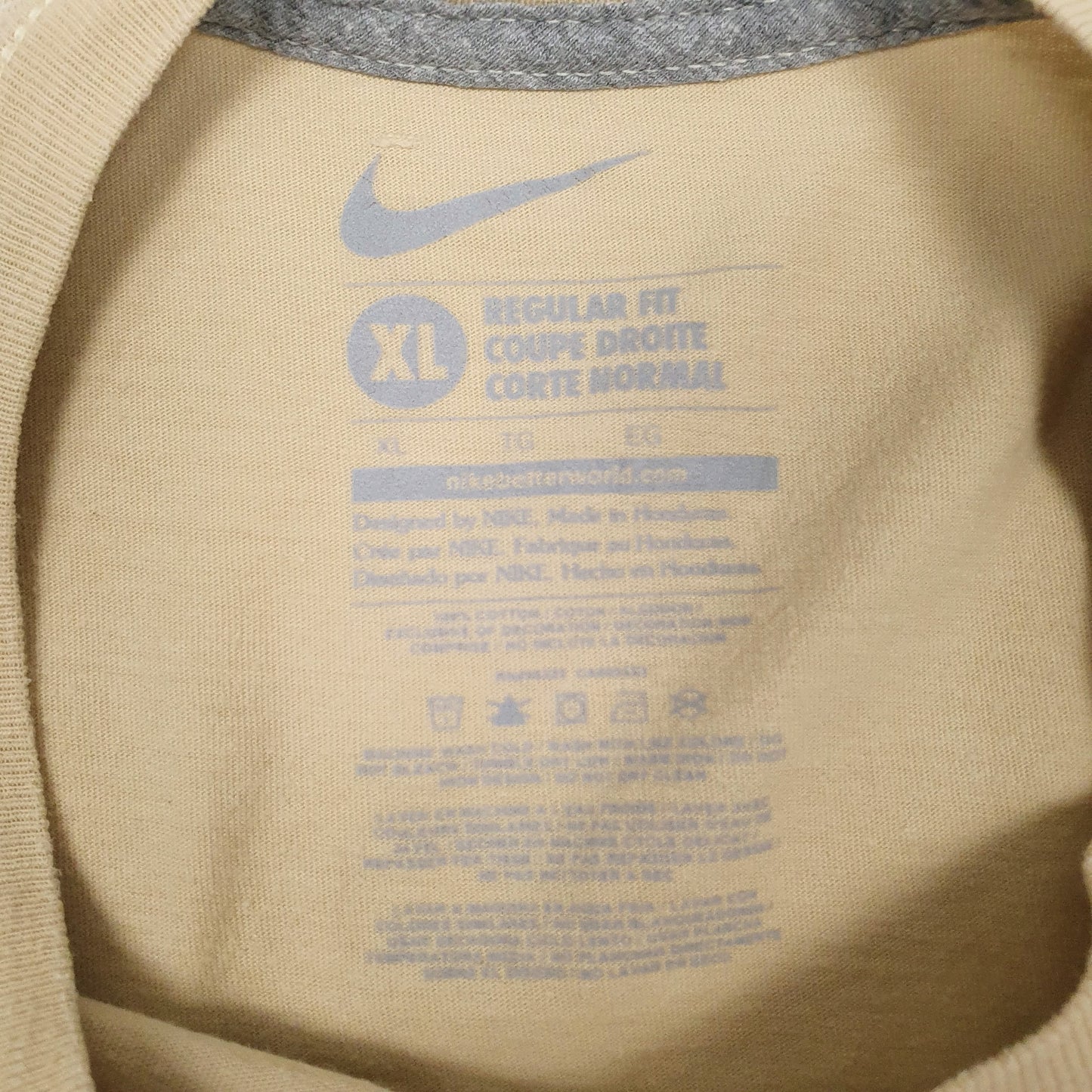 Mens Beige Nike   T Shirt
