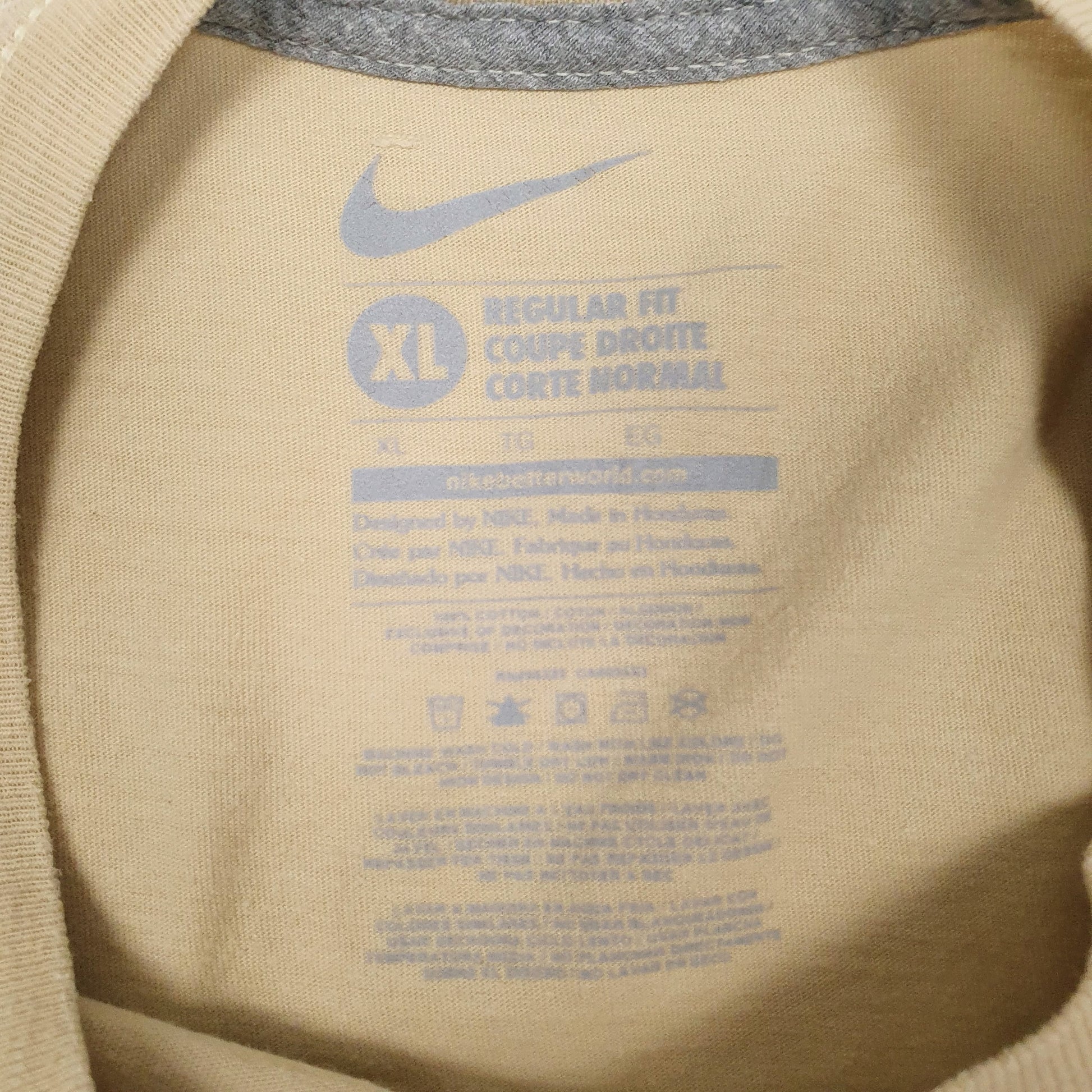 Mens Beige Nike   T Shirt