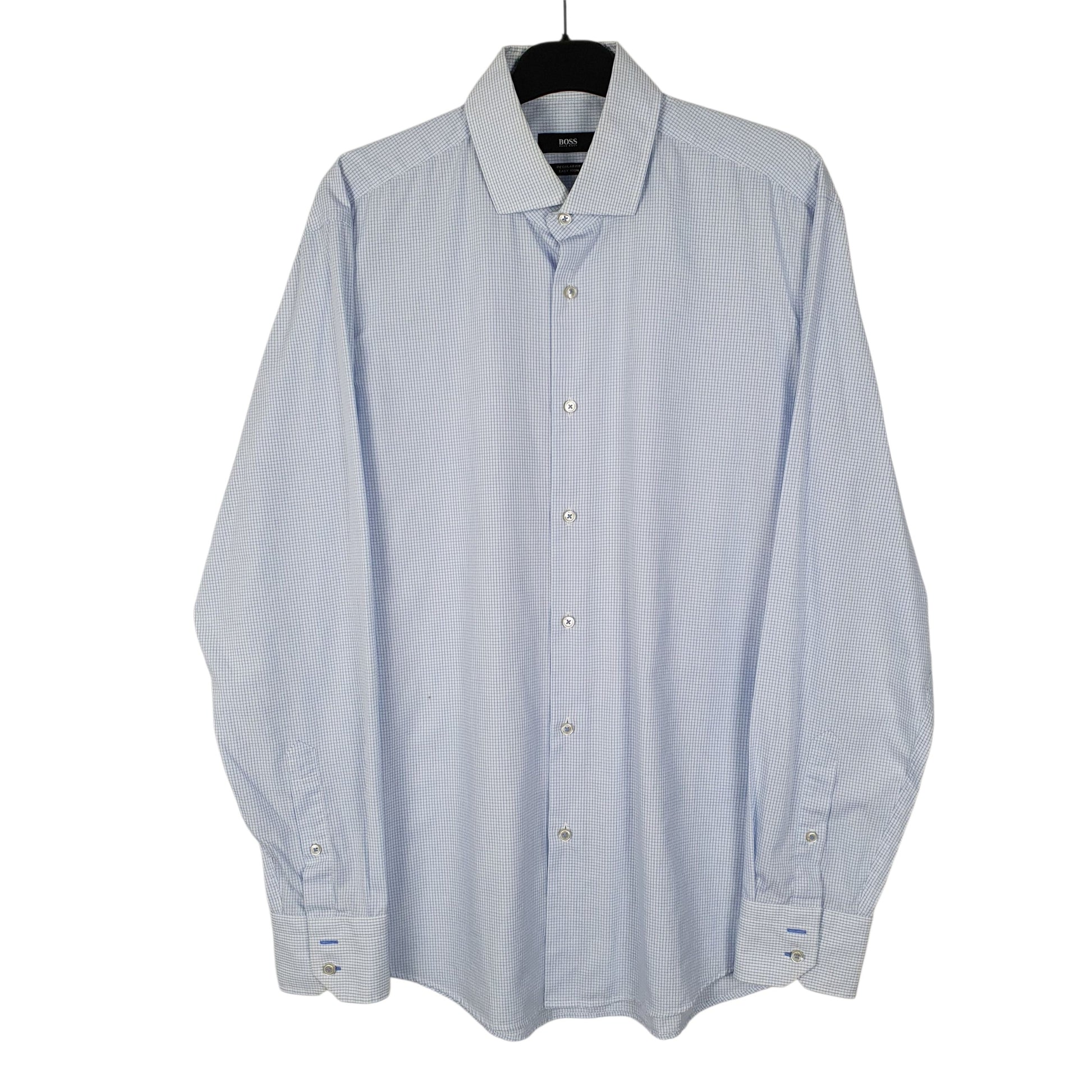 Mens Blue Hugo Boss  Long Sleeve Shirt