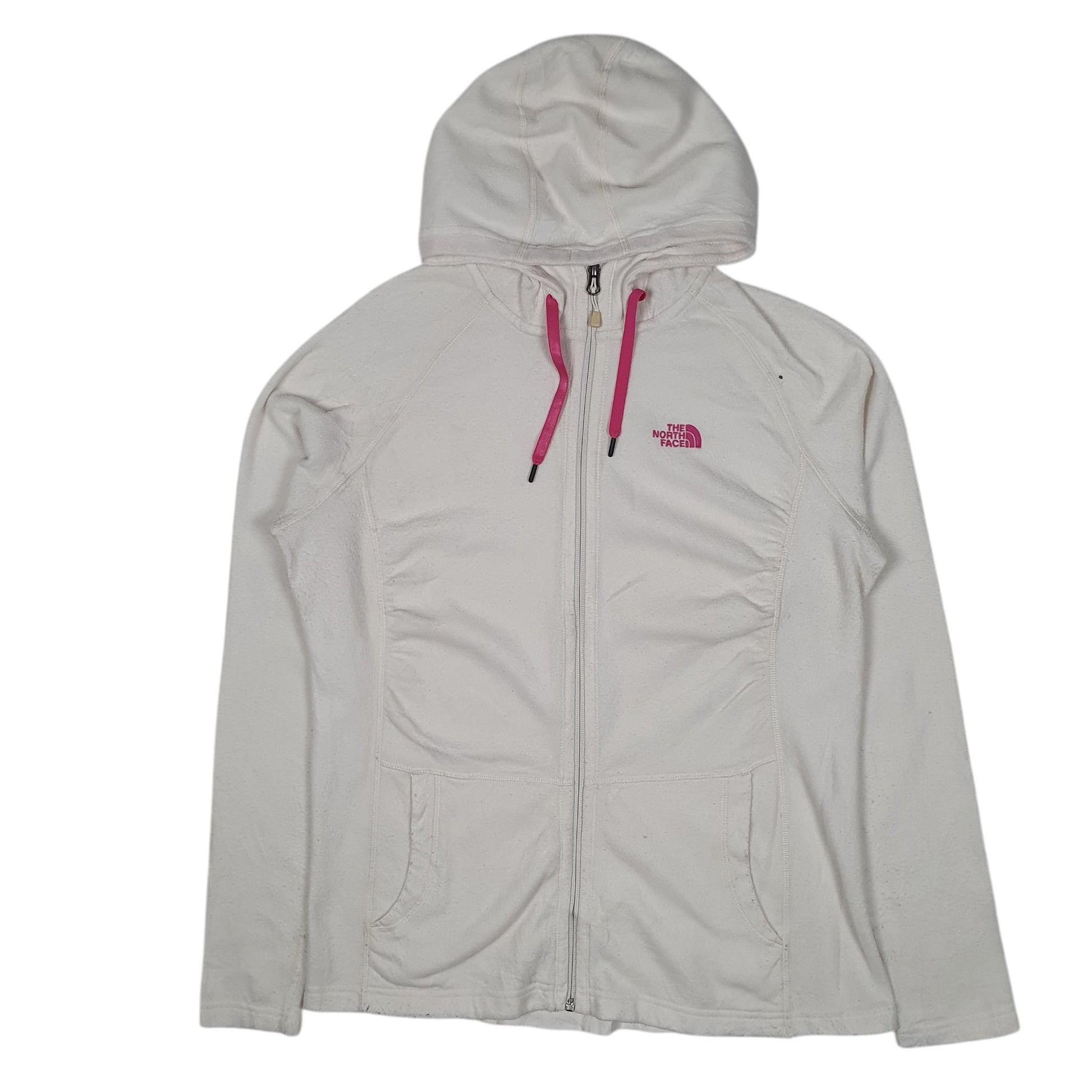 Womens White The North Face Hoodie Full Zip Jumper