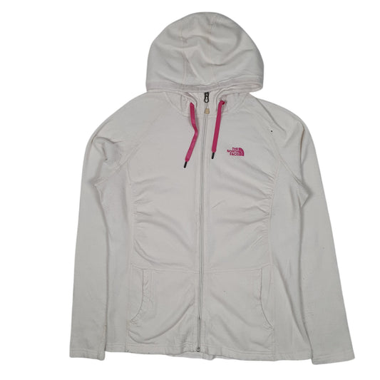 Womens White The North Face Hoodie Full Zip Jumper